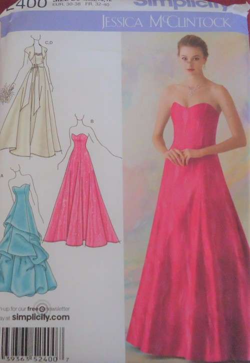 NEW SIMPLICITY PATTERNS 2400 EVENING GOWN & BOLERO SIZES 4-12 COMPLETE-UNCUT-F/FOLD