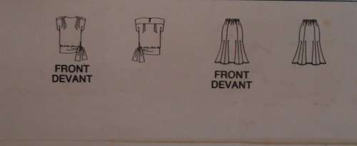 BUTTERICK PATTERN 6390  TOP & SKIRT  SIZE A6-8-10-12-14 COMPLETE