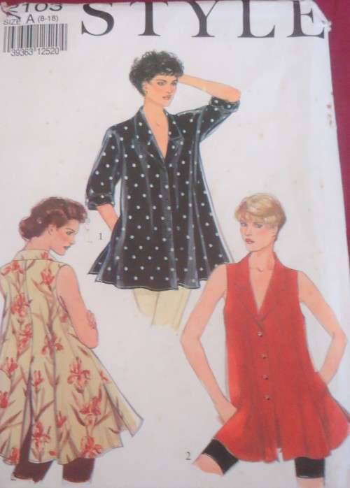 STYLE 2103 FLARED SHIRTS SIZE A = 8 - 18 COMPLETE