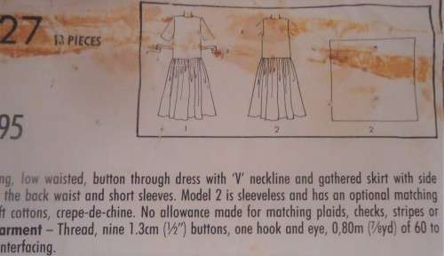 STYLE 1527 DRESS & SCARF SIZE O  12-14-16  -COMPLETE