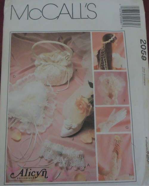 McCALLS 2058 BRIDAL ESSENTIALS--COMPLETE-UNCUT-FACTORY FOLDED