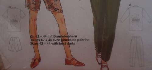BURDA PATTERN 4308 JACKET-PANTS-SHORTS SIZES  8 + 10 +12 + 14 + 16 + 18 - COMPLETE