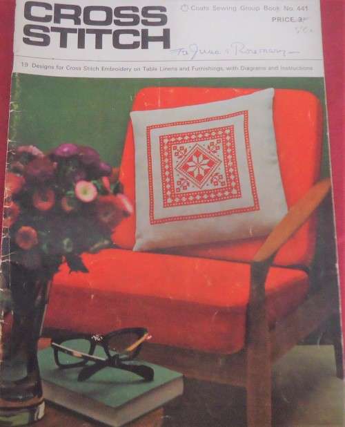 COATS SEWING GROUP BOOK # 441 - CROSS STITCH - 36 A4 PAGES