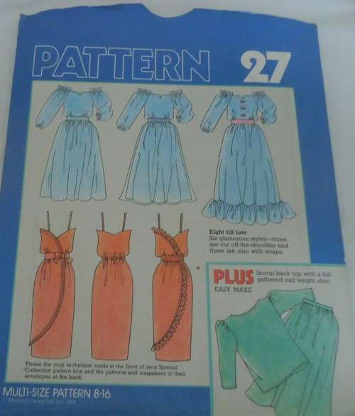 MAKE IT EASY # 27 OFF THE SHOULDER DRESS+GATHERED SKIRT & SLIM LINE EVENING DRESS+THIN STRAPS-UNCUT