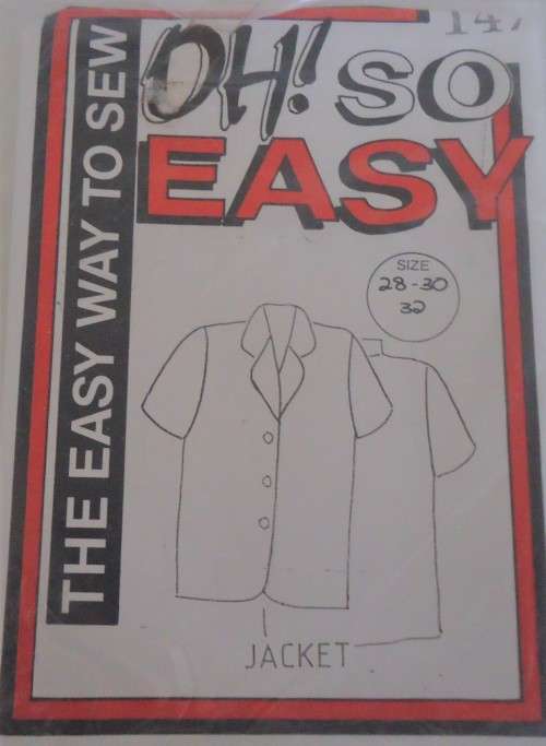 OH SO EASY  PATTERN 147 `JACKET` SIZE 28-30-32` COMPLETE & UNCUT
