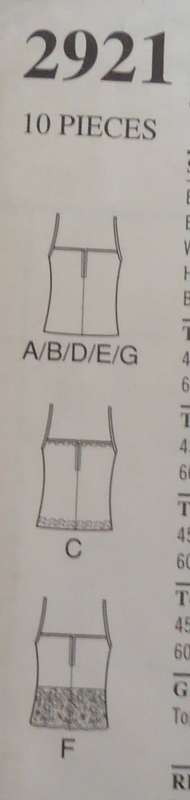 STYLE 2921 STUNNING SHOESTRING STRAP TOPS  SIZE A = 6 - 16  COMPLETE