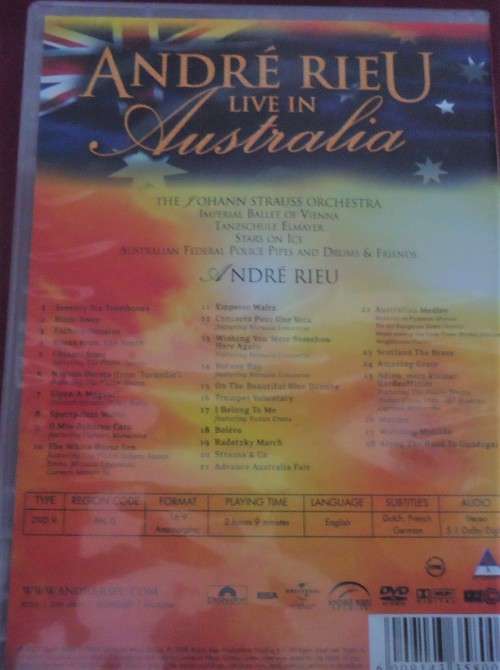 ANDRE RIEU LIVE IN AUSTRALIA - WORLD STADIUM TOUR - DVD