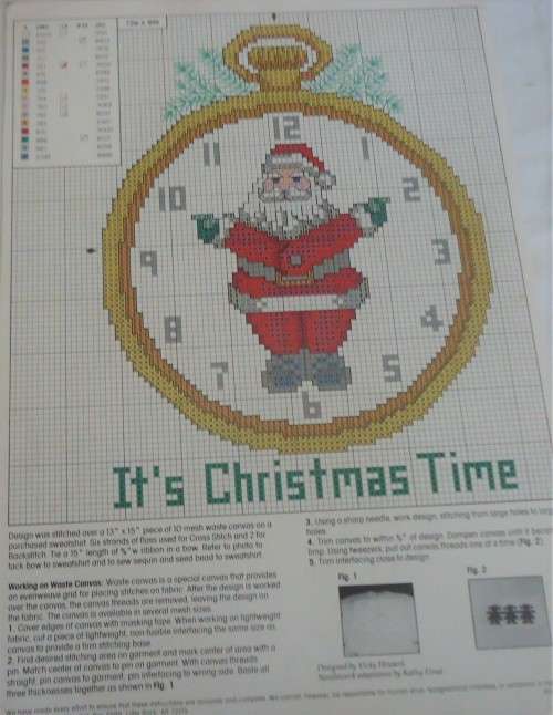 `TIME FOR SANTA`- CROSS STITCH PATTERN - LEISURE ARTS #83030