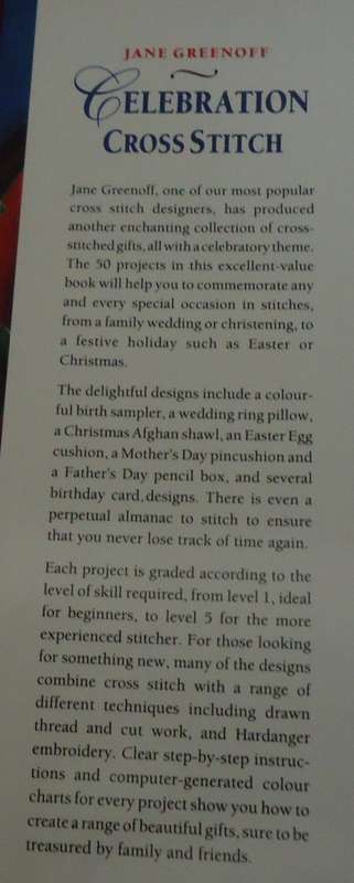 CELEBRATION CROSS STITCH JANE GREENOFF- 136 PAGE HARDCOVER WITH DUST JACKET