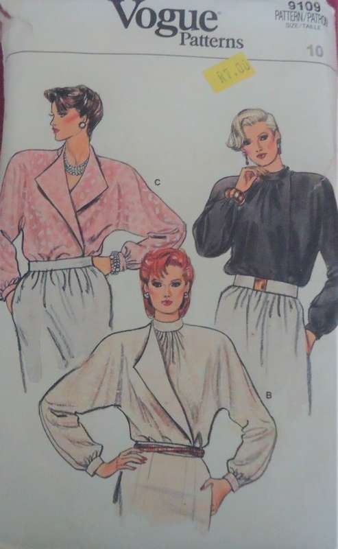 VOGUE PATTERN 9109  SET OF BLOUSES SIZE 10 COMPLETE
