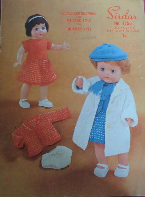 SIDAR #7750  BABY DOLL`S OUTFIT TO FIT 12` & 14` DOLLS