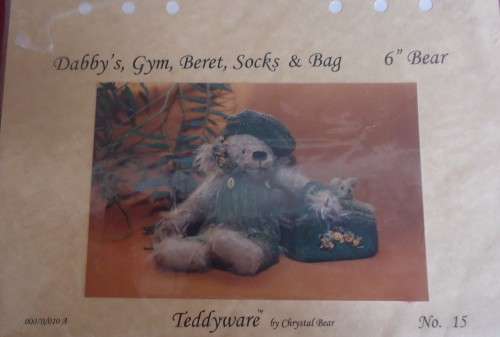 DABBY`S GYM, BERET, SOCKS & BAG FOR A  6` BEAR #15 - KNITTING  PATTERN & INSTRUCTIONS