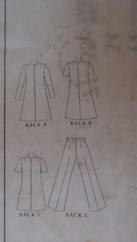 RETRO McCALL'S PATTERN 2237 RETRO DRESS & PANTS  SIZE 12 BUST 34" COMPLETE