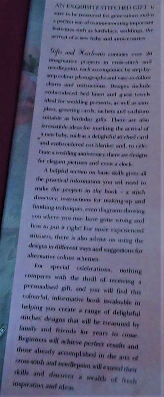 GIFTS & HEIRLOOMS IN CROSS STITCH & NEEDLEPOINT- MELINDA COSS 132 PAGE HARD COVER & DUST JACKET