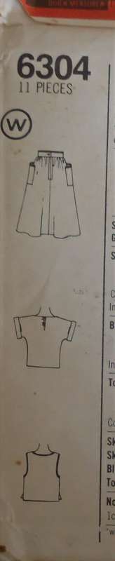SIMPLICITY 6304 GIRL'S TOP SIZE H=7+8+10 YEARS ONLY TOP SUPPLIED