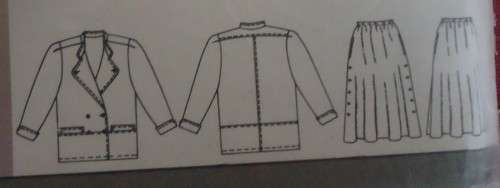 BURDA 5828 JACKET & SKIRT SIZE10-12-14-16-18 COMPLETE-UNCUT-F/FOLDED-SEALED
