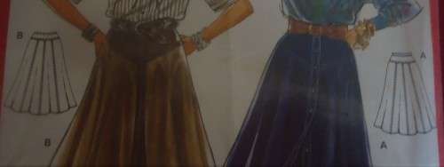 BURDA 5928 SKIRT WITH YOKE SIZE 8-10-12-14-16-18 COMPLETE