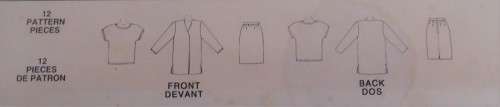 McCALLS 6361 JACKET-TOP-SKIRT  SIZE A8-10-12-14 COMPLETE
