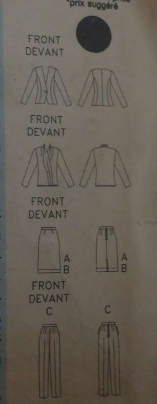 BUTTERICK 4222  JACKET-BLOUSE-SKIRT-PANTS SIZE 18-20-22 SEE LISTING