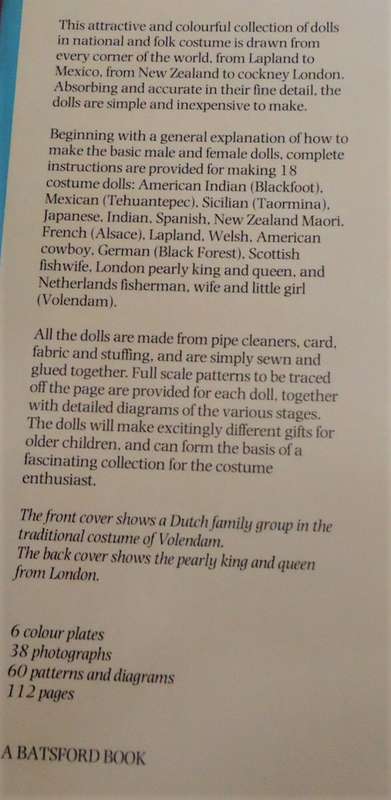 DOLLS IN NATIONAL & FOLK COSTUME - JEAN GREENHOWE- 116 PAGE A4 PAGE HARD COVER & DUST JACKET