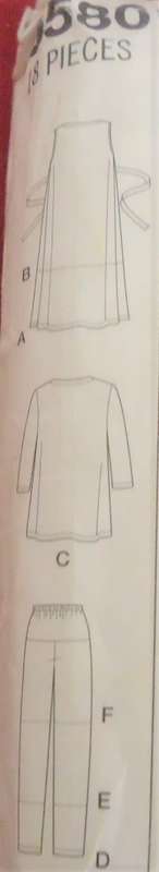 SIMPLICITY PATTERNS 9580 DRESS/TOP-JACKET-PANTS-SHORTS SIZEKK=8-14 COMPLETE & MOSTLY UNCUT