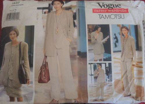 VOGUE 1437 JACKET-WAISTCOAT-TOP-SKIRT-PANTS  SIZE 14-16-18 SEE LISTING