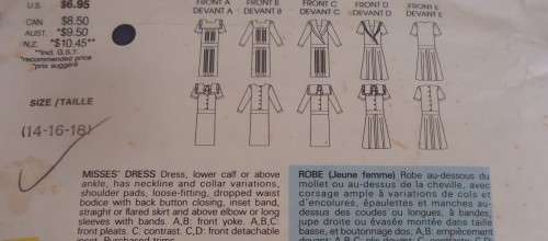 VOGUE 1846 SET OF DRESSES SIZE 14-16 -18  COMPLETE