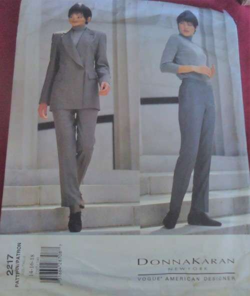 VOGUE 2217 DONNA KARAN - JACKET & PANTS SIZE 14-16-18 COMPLETE