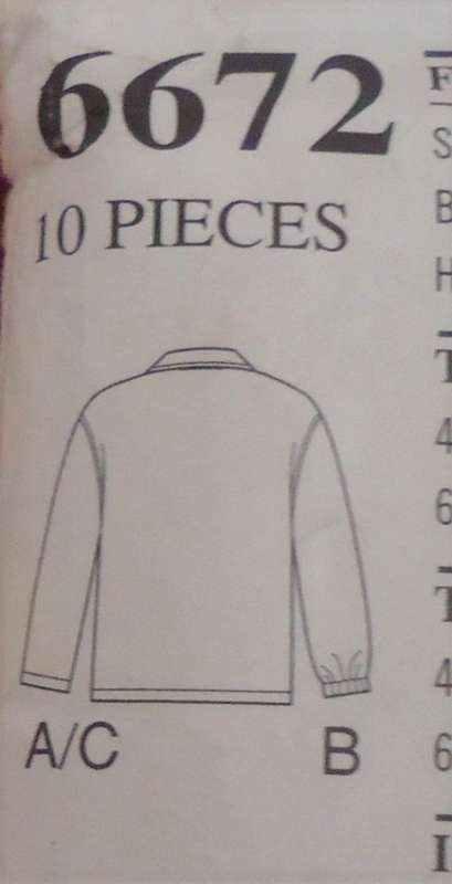 NEW LOOK PATTERNS 6672 SWEATSHIRT SIZE S-XXL (34-52") -COMPLETE