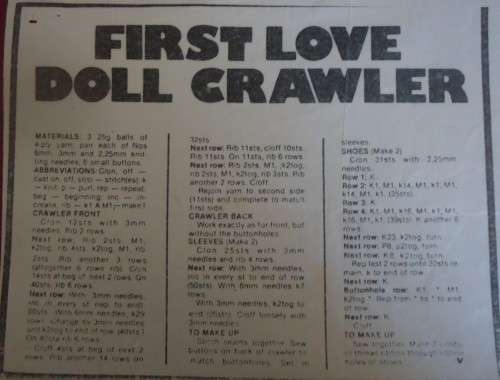 PHOTO COPY - FIRST LOVE DOLL CRAWLER