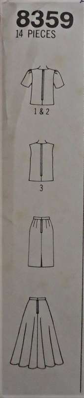 SIMPLICITY 8359 SLIM OR FLARED  SKIRT & TOP SIZE H = 6 - 10 COMPLETE-SEE LISTING