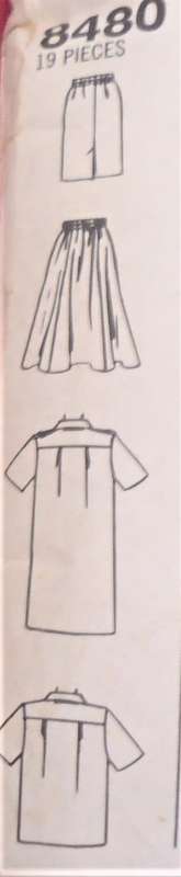 SIMPLICITY 8480 PULLON PANTS-COAT/DRESS OR SHIRT SIZE H6-8-10  COMPLETE