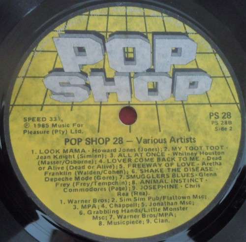 POP SHOP VOLUME 28 - 1985 MFP VINYL LP - PS 28 - SUPPLIED IN A PLASTIC SLEEVE
