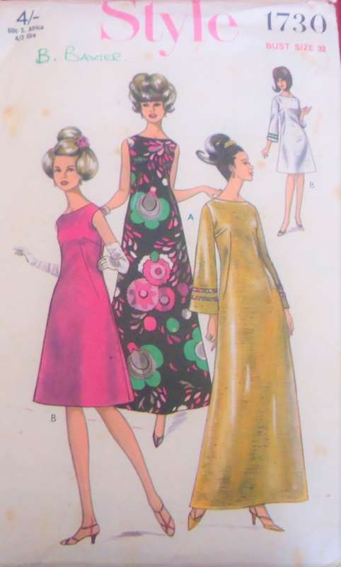 VINTAGE STYLE 1730 DAY OR EVENING DRESS SIZE  BUST 32" COMPLETE