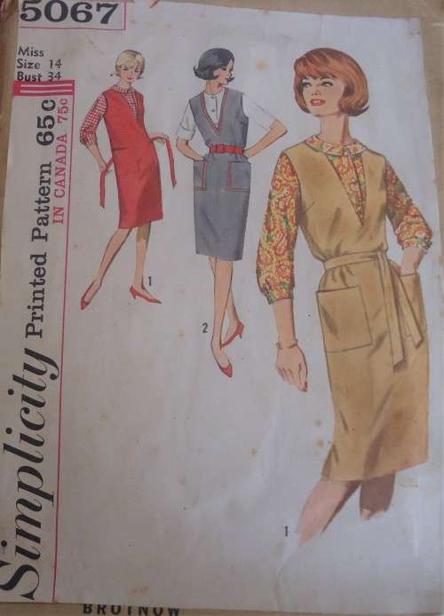 VINTAGE SIMPLICITY 5067  PINAFORE SIZE 14 BUST 34" SEE LISTING