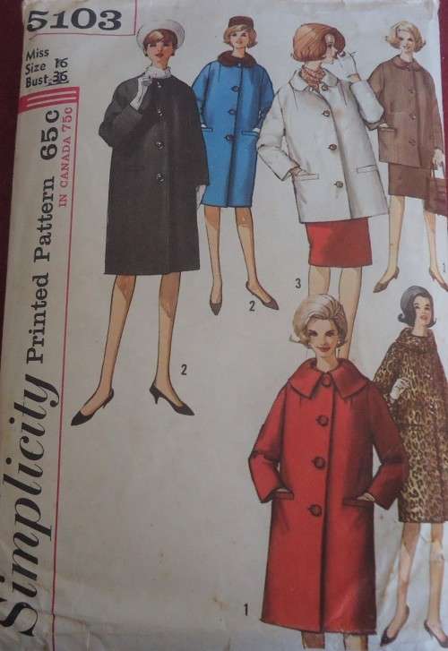 VINTAGE SIMPLICITY 5103  SET OF COATS SIZE 16 BUST 36" COMPLETE