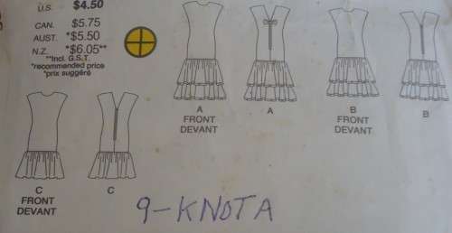 BUTTERICK 5624 DRESS WITH RUFFLES SIZE 8-10-12  SEE LISTING