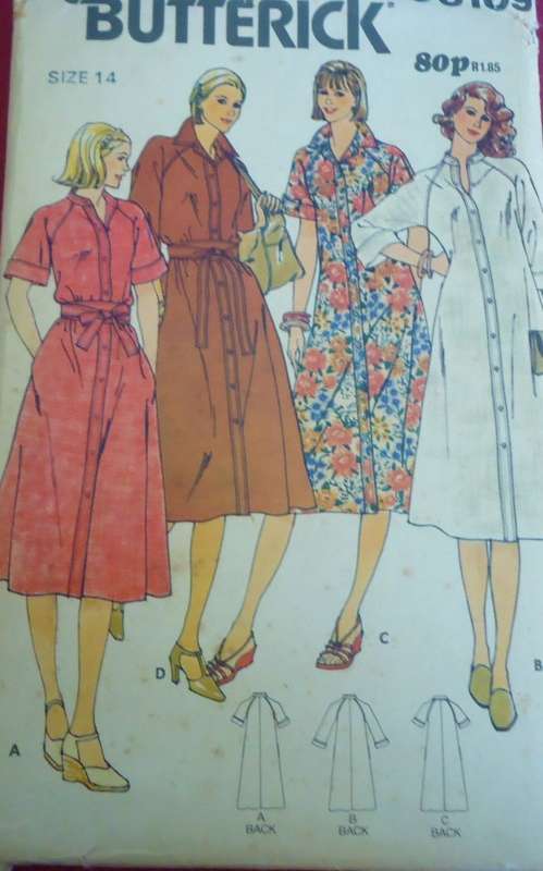 BUTTERICK 6169 DRESS & BELT SIZE 14 COMPLETE-UNCUT-F/FOLDED