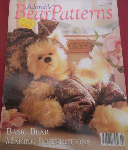 ADORABLE BEARS PATTERNS -  WITH FULL SIZE PATTERN SHEETS -52 PAGE A4 MAGAZINE