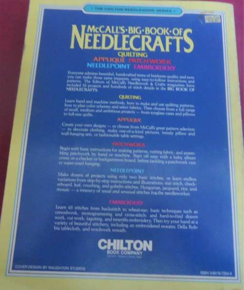 McCALLS BIG BOOK OF NEEDLECRAFTS -QUILTING-APPLIQUE-PATCHWORK-NEEDLEPOINT-EMBROIDERY-308 PG SOFTCOVE