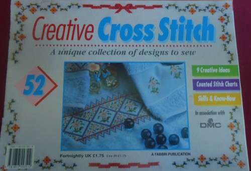 CREATIVE CROSS STITCH  - NO 52  - 36 PAGES A4 LANDSCAPE SIZE SOFT COVER