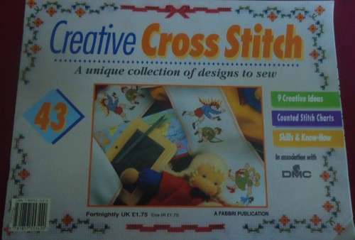 CREATIVE CROSS STITCH  - NO 43  - 36 PAGES A4 LANDSCAPE SIZE SOFT COVER