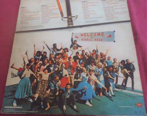 GREASE - SOUNDTRACK -RHODESIAN ISSUE 1978 POLYDOR VINYL LP-2658 125 WITH WHITE RECORD LABELS