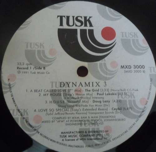 DYNAMIX 3 -2 LP NON STOP DANCE REMIX- 1991 TUSK DOUBLE VINYL LP SET  MXG 3000