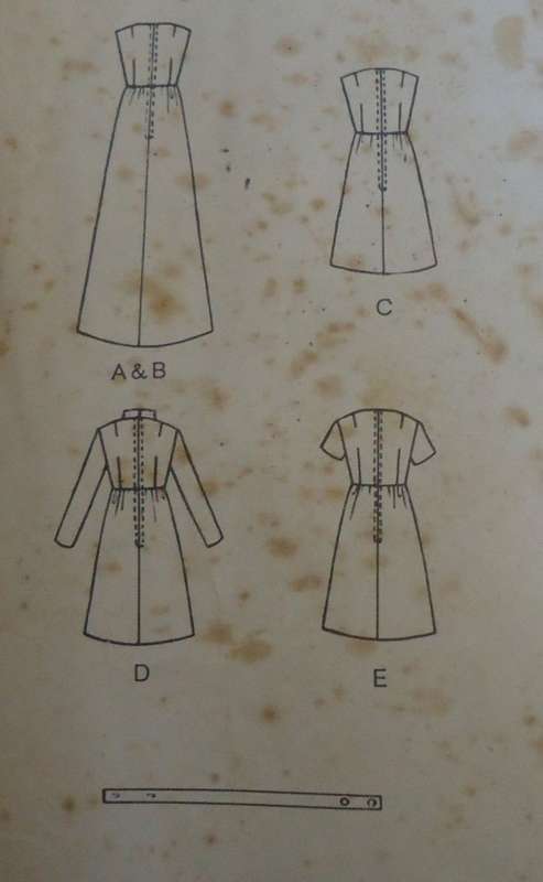 VINTAGE VOGUE 1870 DRESS SIZE 10 BUST 32 1/2"  COMPLETE