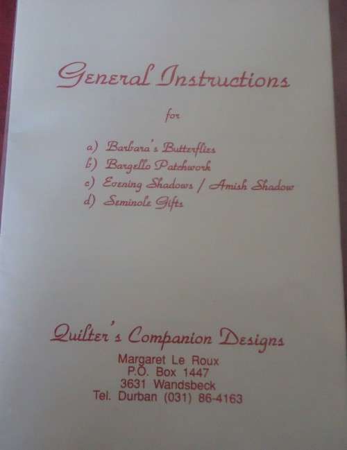 QUILTER`S COMPANION DESIGNS - 4 DIFFERENT PATTERNS - SEE BEAUTIFUL DESIGNS