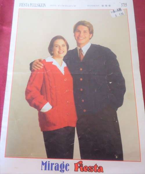 FIESTA # 3715  UNISEX CABLE JACKETS  SIZES 87-107 CM