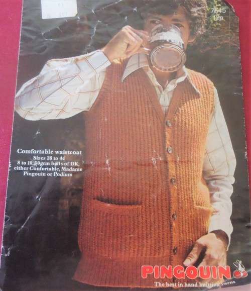 PINGOUIN #7645 COMFORTABLE WAISTCOAT TO FIT 38 - 44`