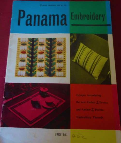 PANAMA EMBROIDERY - ANCHOR EMBROIDERY BOOK #707 -24 PAGE SOFT COVER BOOK