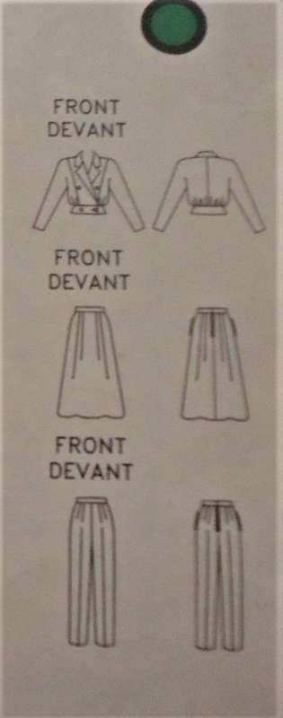 VOGUE 7593 JACKET-SKIRT-PANTS SIZE 8-10-12 COMPLETE